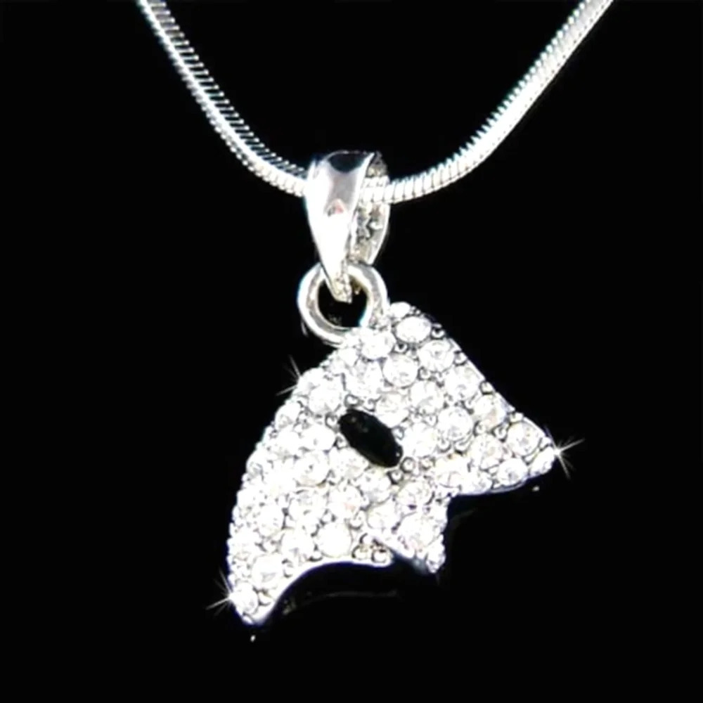 Swarovski Crystal Phantom of the Opera Play Broadway Masquerade Mask Pendant